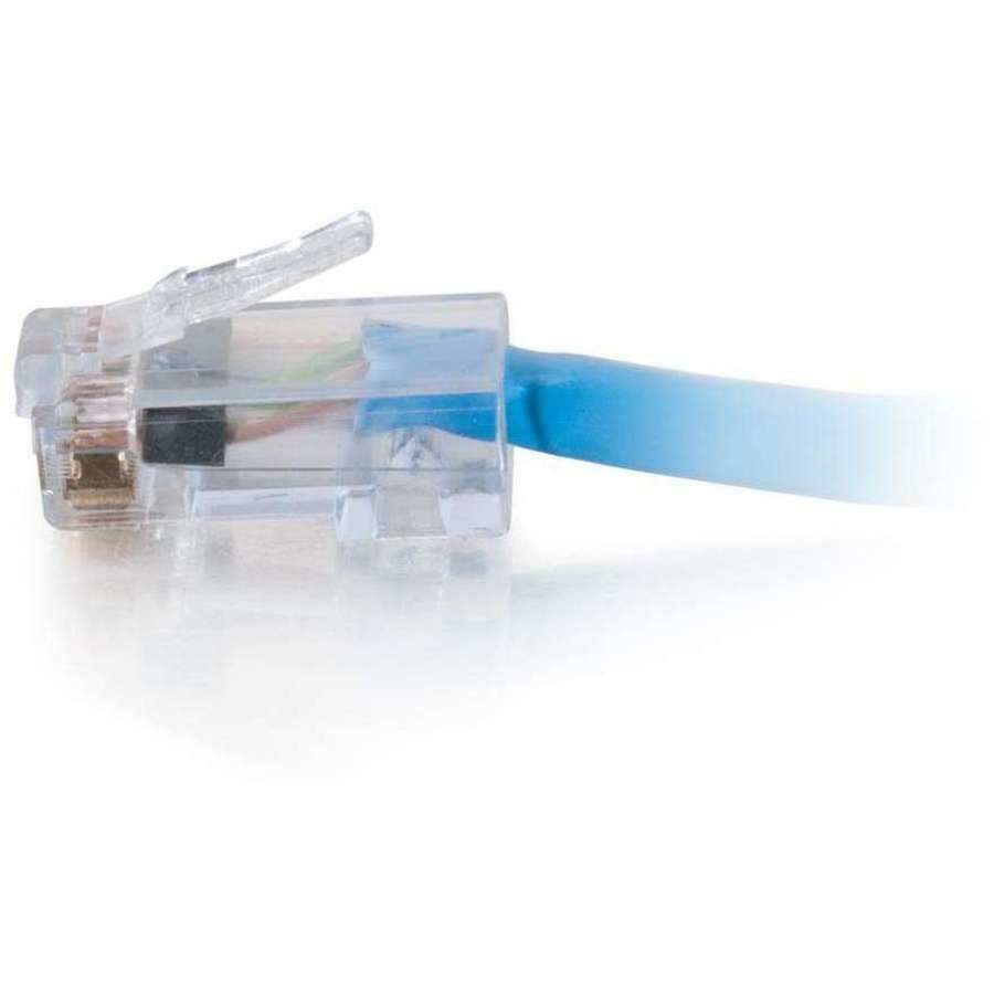 C2G 15285 25 ft Cat6 Non Booted Plenum UTP Unshielded Network Patch Cable, Blue