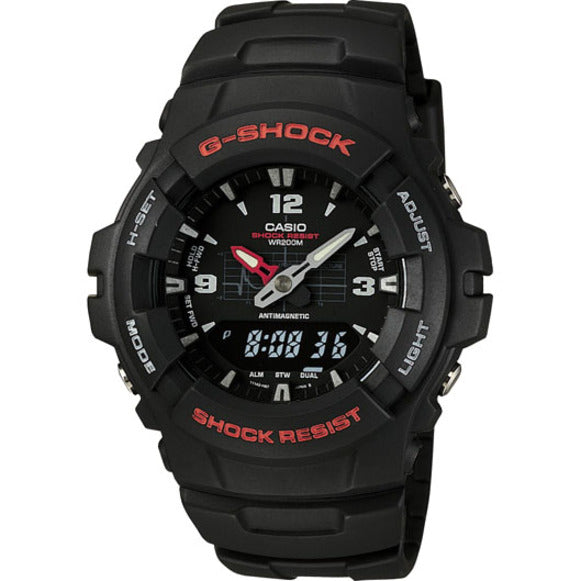Casio G100-1BV G-SHOCK Wrist Watch - Men Chronograph, Water Resistant, Shock Resistant, Anti-magnetic, 656.17 ft Water Resistance