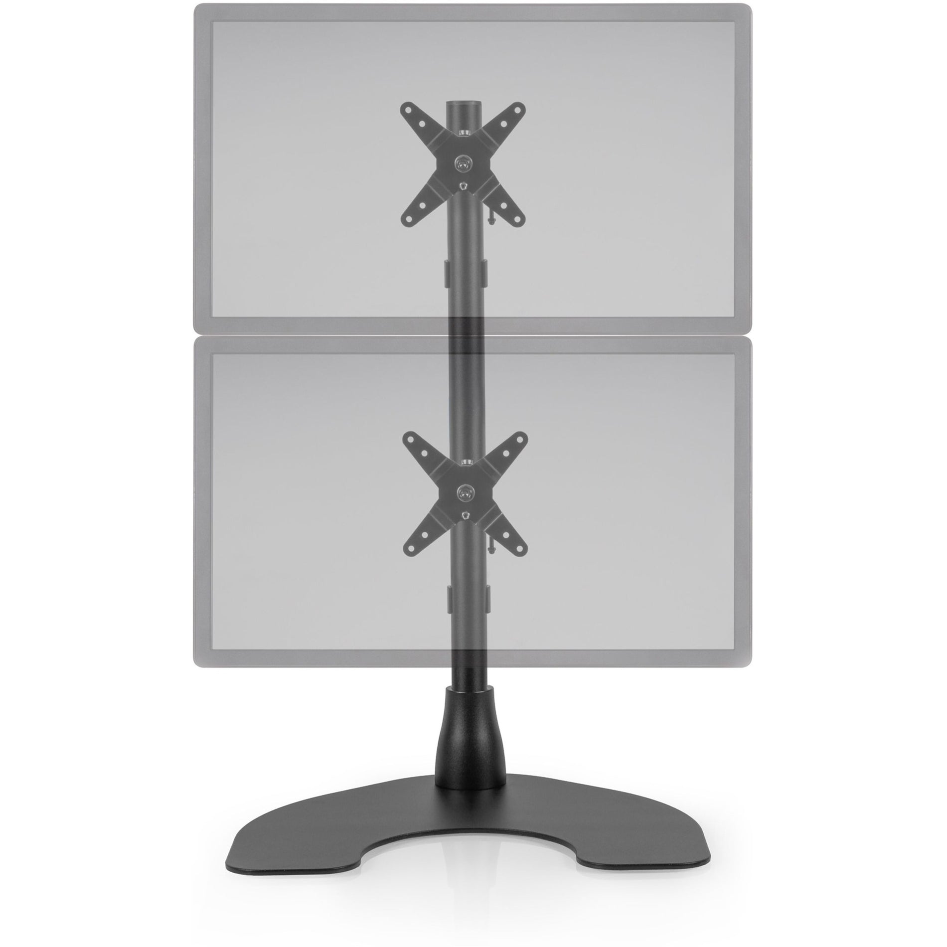 Ergotech 100-D28-B11 Vertical Dual Monitor Desk Stand, Mount 2 Monitors with Ease