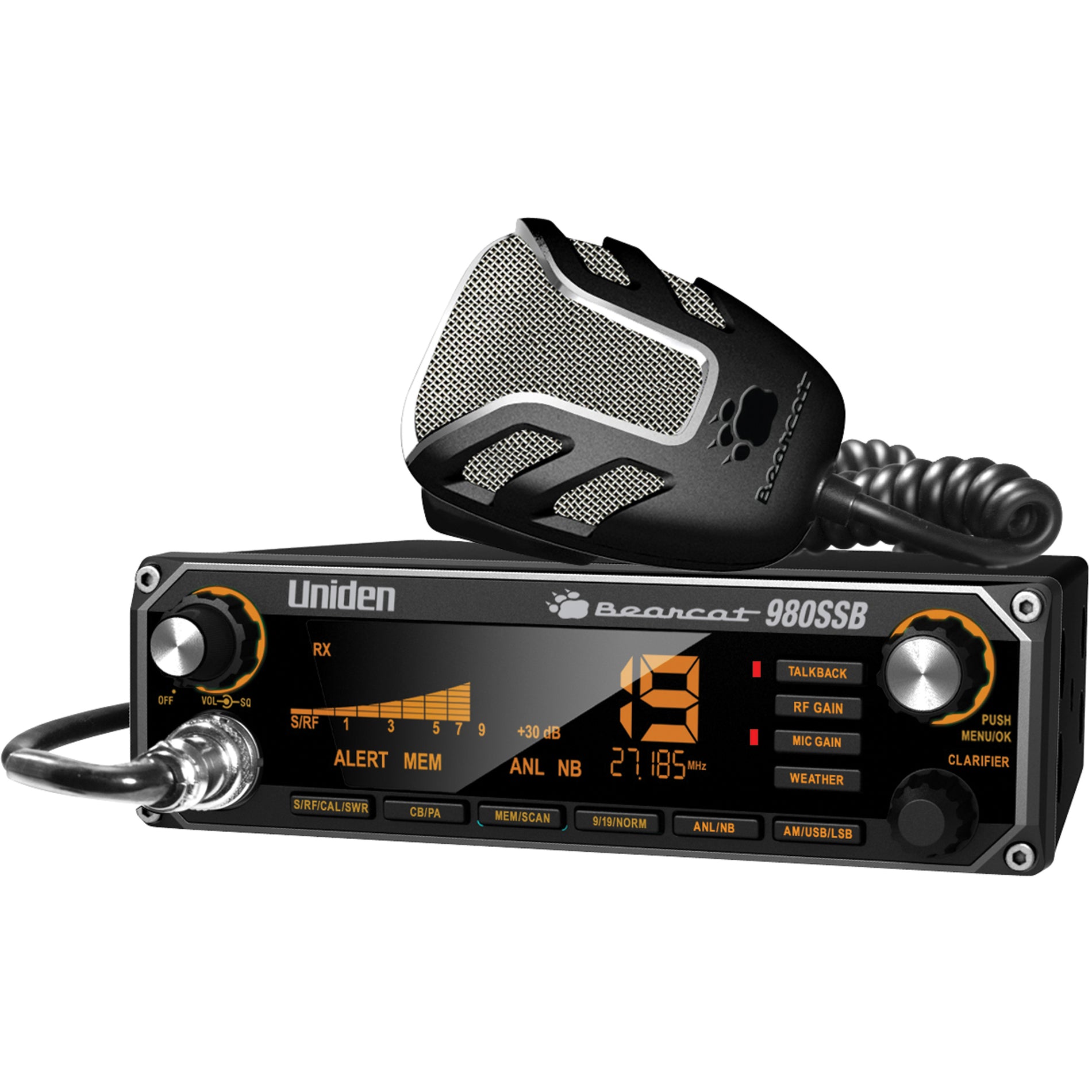 Uniden BEARCAT980SSB Bearcat 980SSB CB Radio, 40 Channel AM Operation, SSB USB/LSB, Dynamic Squelch Control