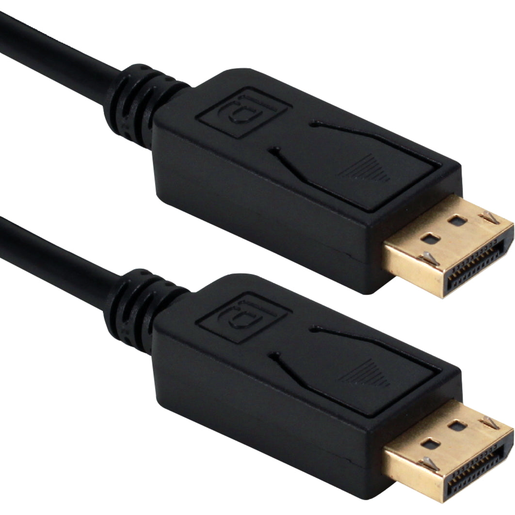 QVS DP-10 10ft DisplayPort Digital A/V Cable with Latches, Molded, Copper Conductor, Shielded