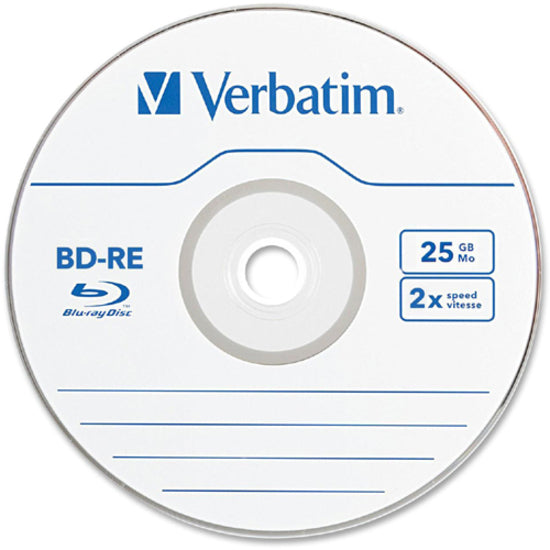 Verbatim 43694 BD-RE SL 25GB 2X 10 Pack SP, Branded Surface