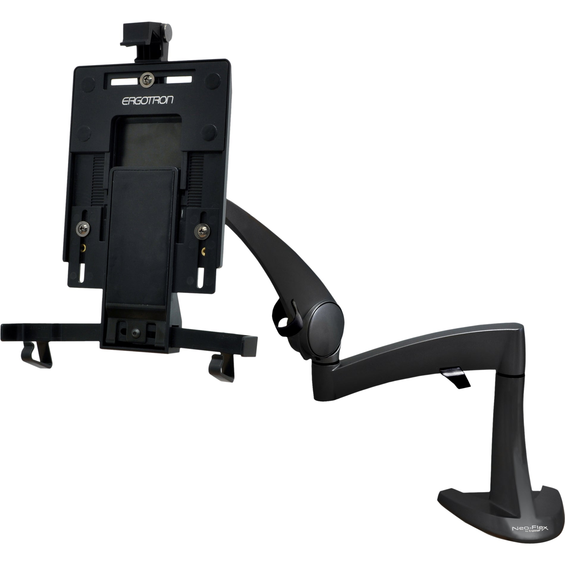 Ergotron 45-306-101 Neo-Flex Desk Mount Tablet Arm, Black - Adjustable, Secure, and Stable iPad Mount