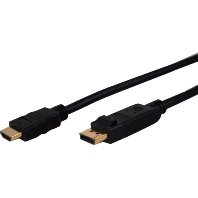 Comprehensive DISP-HD-15ST Standard Series DisplayPort to HDMI High Speed Cable 15ft, Molded, EMI/RF Protection, x.v.Color, Lip Sync, 10.2 Gbit/s Data Transfer Rate