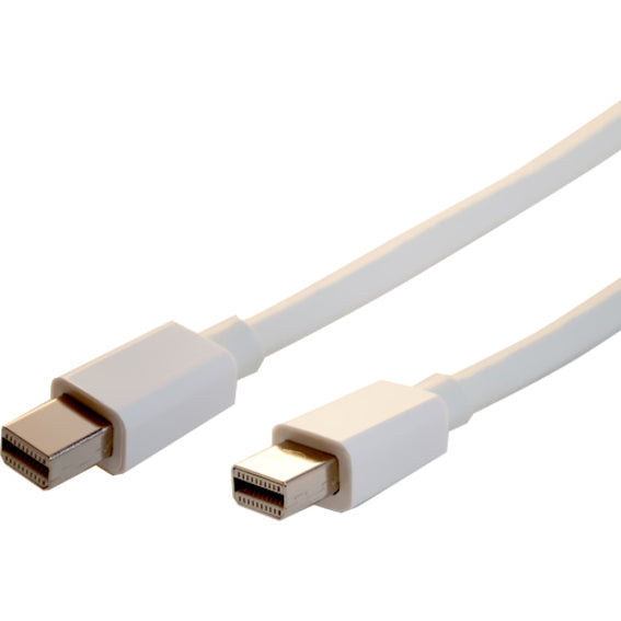 Comprehensive MDP-MDP-6ST Mini DisplayPort Male to Male Cable 6ft, Stranded, Molded, White, RoHS Certified