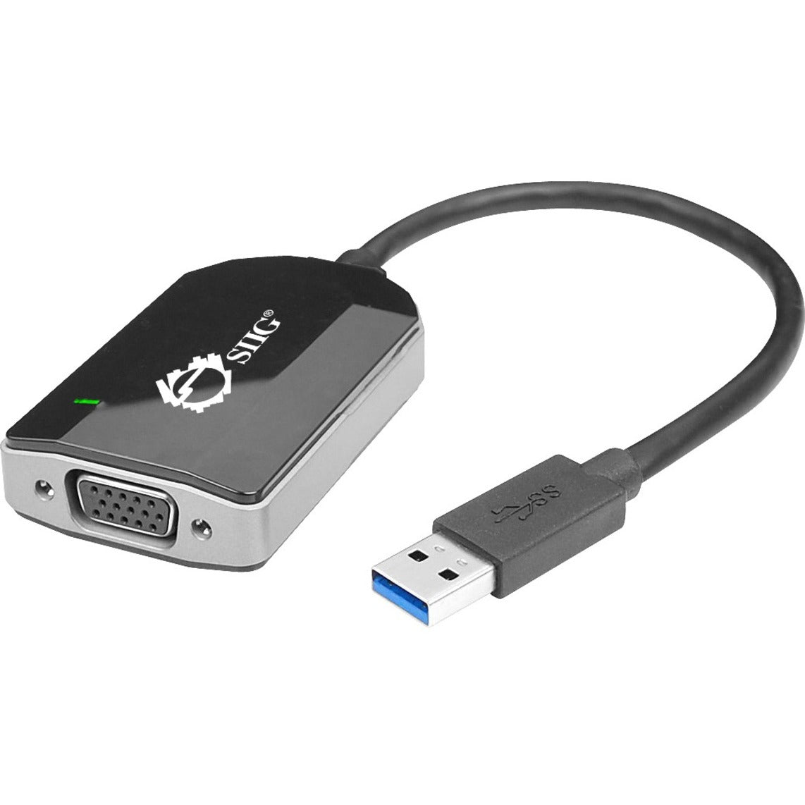 SIIG JU-VG0211-S1 USB 3.0 to VGA Multi Monitor Video Adapter, 2048 x 1152 Resolution, 5 Year Warranty