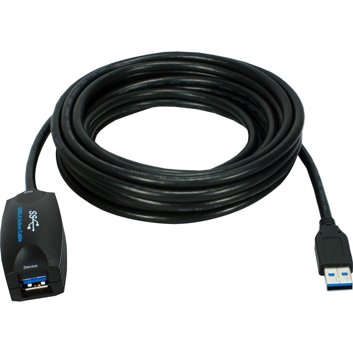 QVS USB3-RPTR USB 3.0 5Gbps Active Extension Cable, 16 ft, Repeater