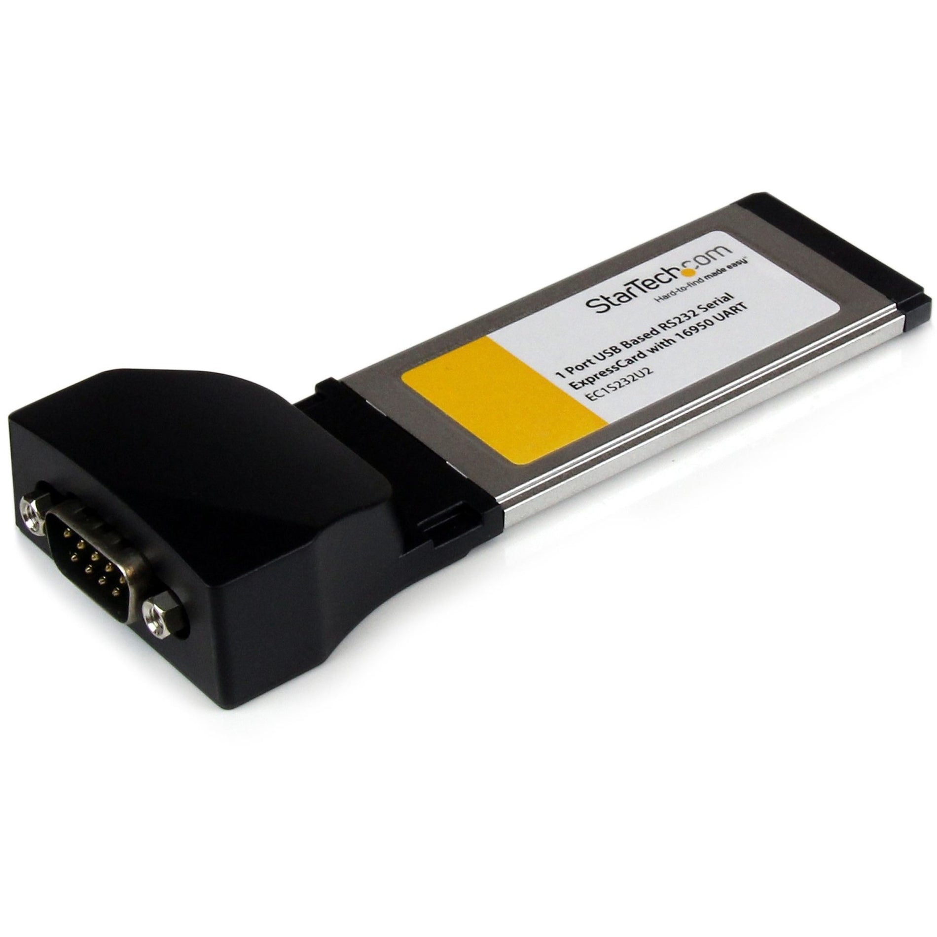 StarTech.com EC1S232U2 1 Port ExpressCard to RS232 DB9 Serial Adapter Card w/ 16950 - USB Based, Plug & Play, Up to 460.8kB/s