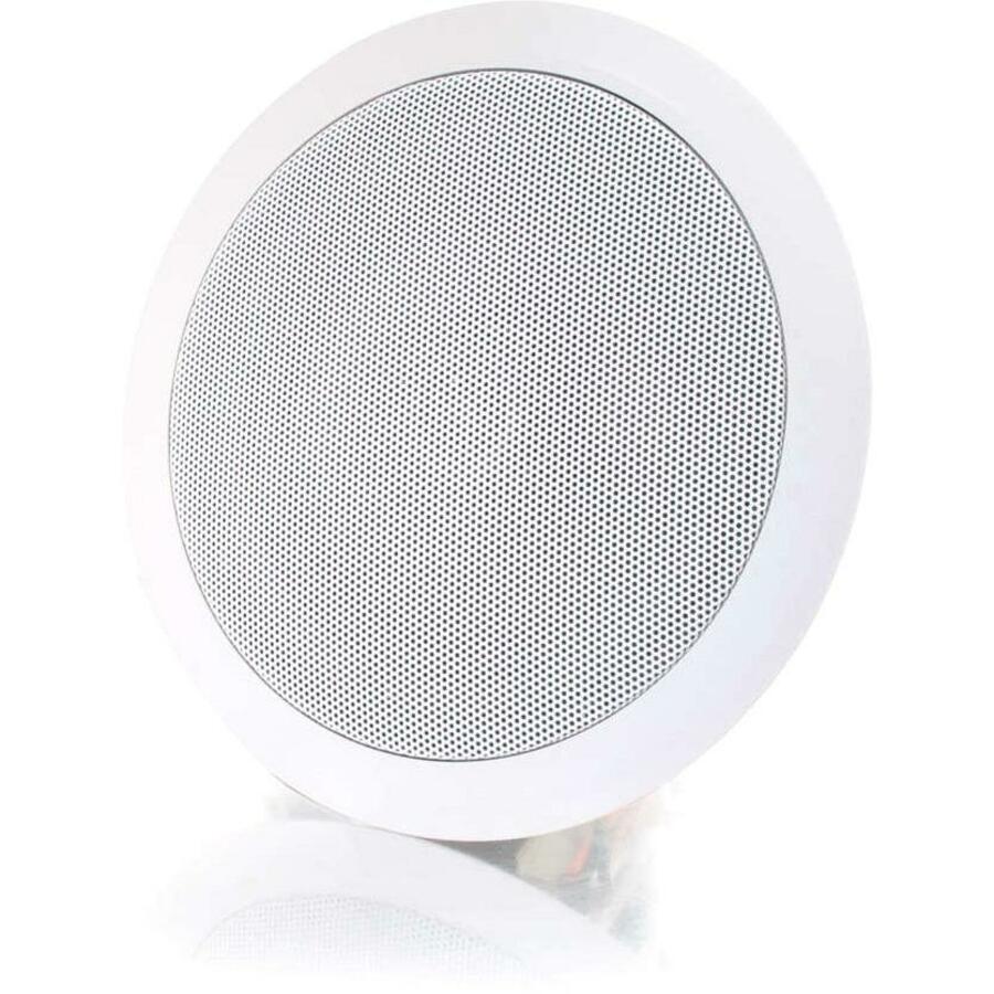 C2G 39904 6in Ceiling Speaker - White, 2-Way, 30W RMS Output Power, 8 Ohm Impedance