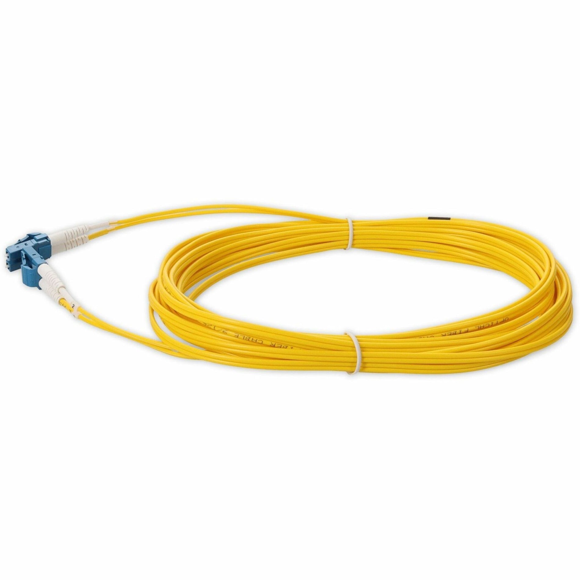 AddOn ADD-LC-LC-1M9SMF 1m Single-Mode Fiber Optic LC/LC Duplex Cable, Riser Rated, Yellow
