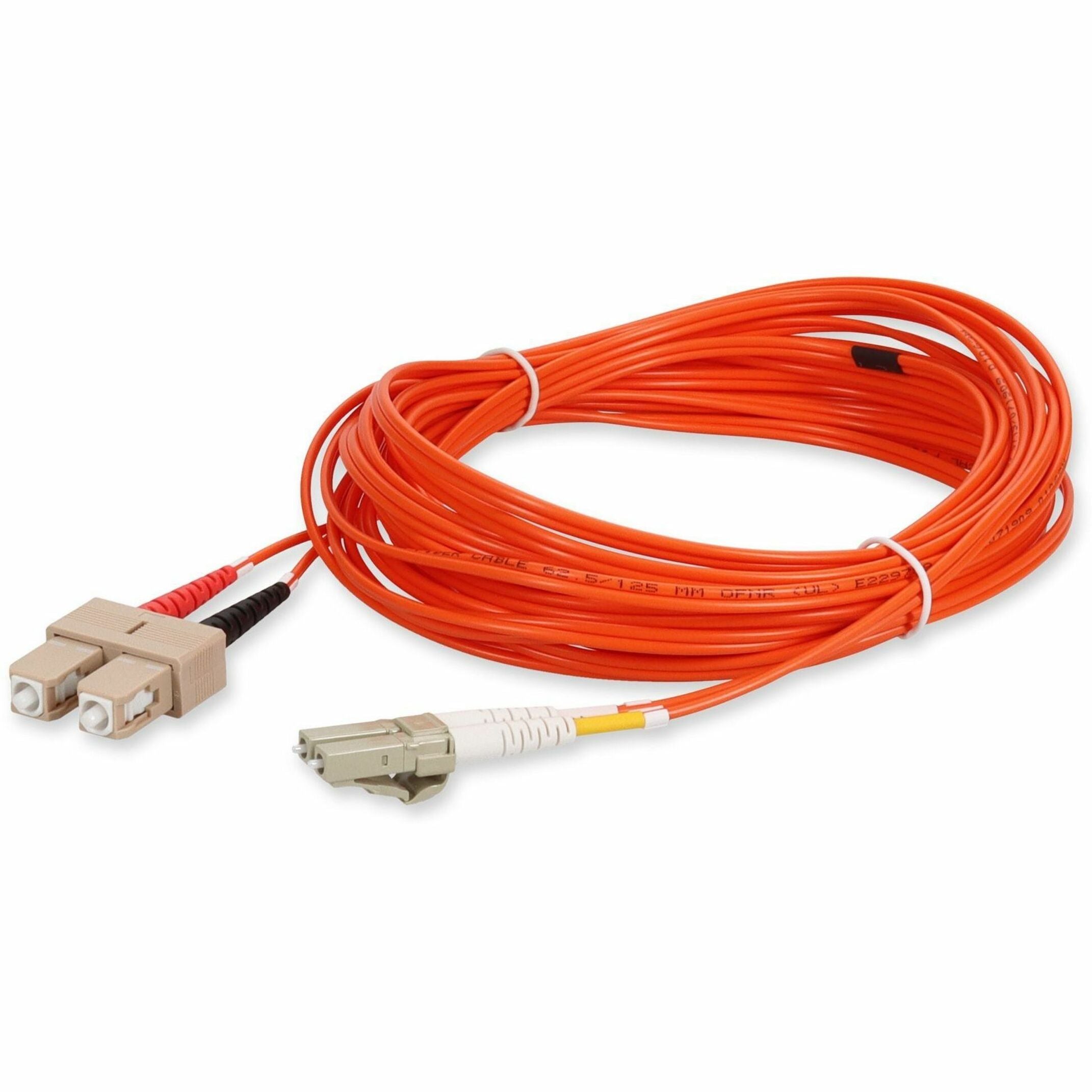 AddOn ADD-SC-LC-3M6MMF 3m Multi-Mode Fiber (MMF) Duplex SC/LC OM1 Orange Patch Cable, 9.84 ft, LSZH