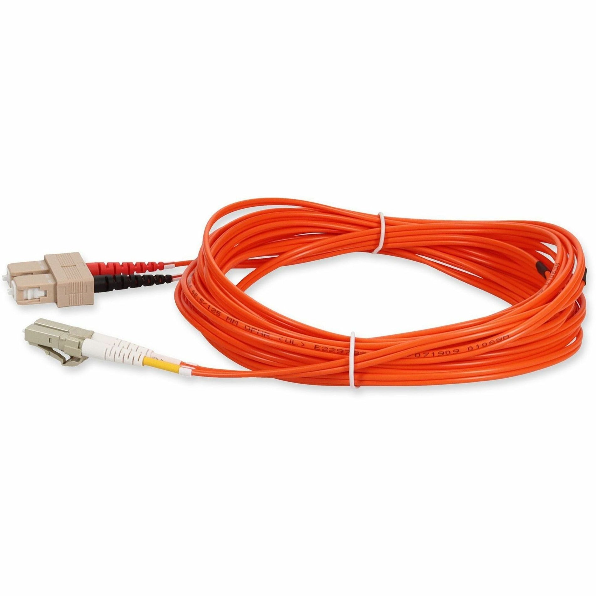 AddOn ADD-SC-LC-10M6MMF 10m Multi-Mode Fiber (MMF) Duplex SC/LC OM1 Orange Patch Cable, 3 Year Warranty