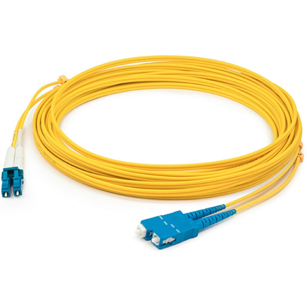 AddOn ADD-SC-LC-5M9SMF 5m SMF 9/125 Duplex SC/LC OS1 Yellow OFNR Patch Cable, Riser Rated