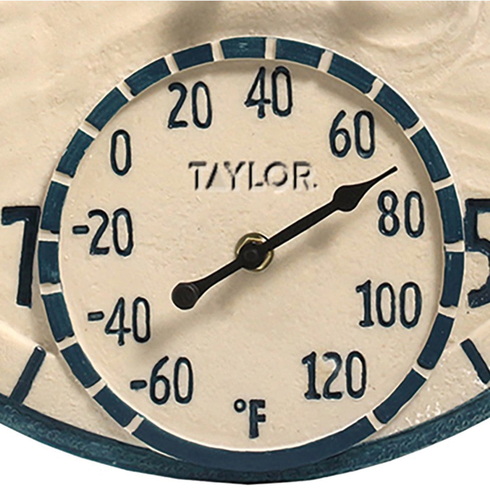 Taylor 91501 14" Decorative Poly Resin Clock with Thermometer, By the Sea