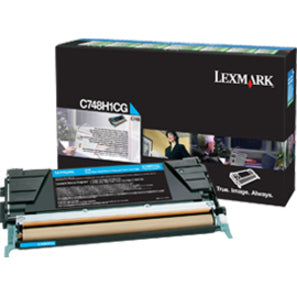 Lexmark C748H1CG C748H1 Series Toner Cartridge, Cyan, 10,000 Page Yield