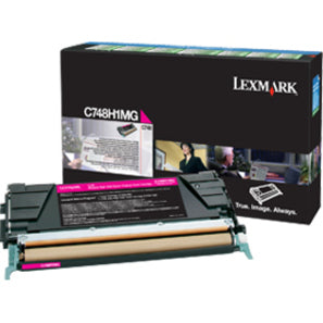 Lexmark C748H1MG C748H1 Series Toner Cartridge, High Yield, Magenta, 10,000 Pages