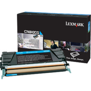 Lexmark C748H2CG C748 Cyan High Yield Toner Cartridge, 10000 Pages