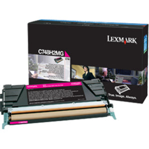 Lexmark C748H2MG C748 Magenta High Yield Toner Cartridge, 10000 Pages