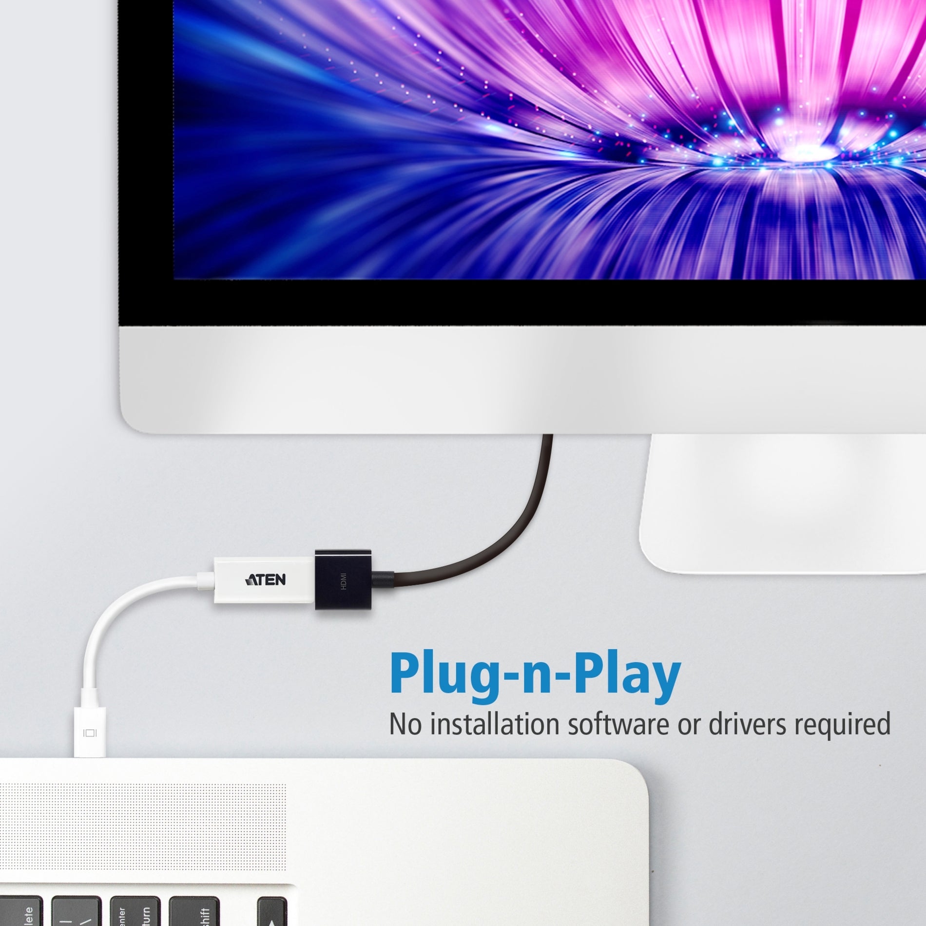 VanCryst VC980 Mini DisplayPort to HDMI Adapter, Connect Your Mac to HDMI Display