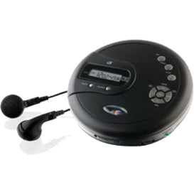 GPX PC332B Personal CD Player with FM Radio, Black - LCD Display, Anti-shock System, Volume Limiter
