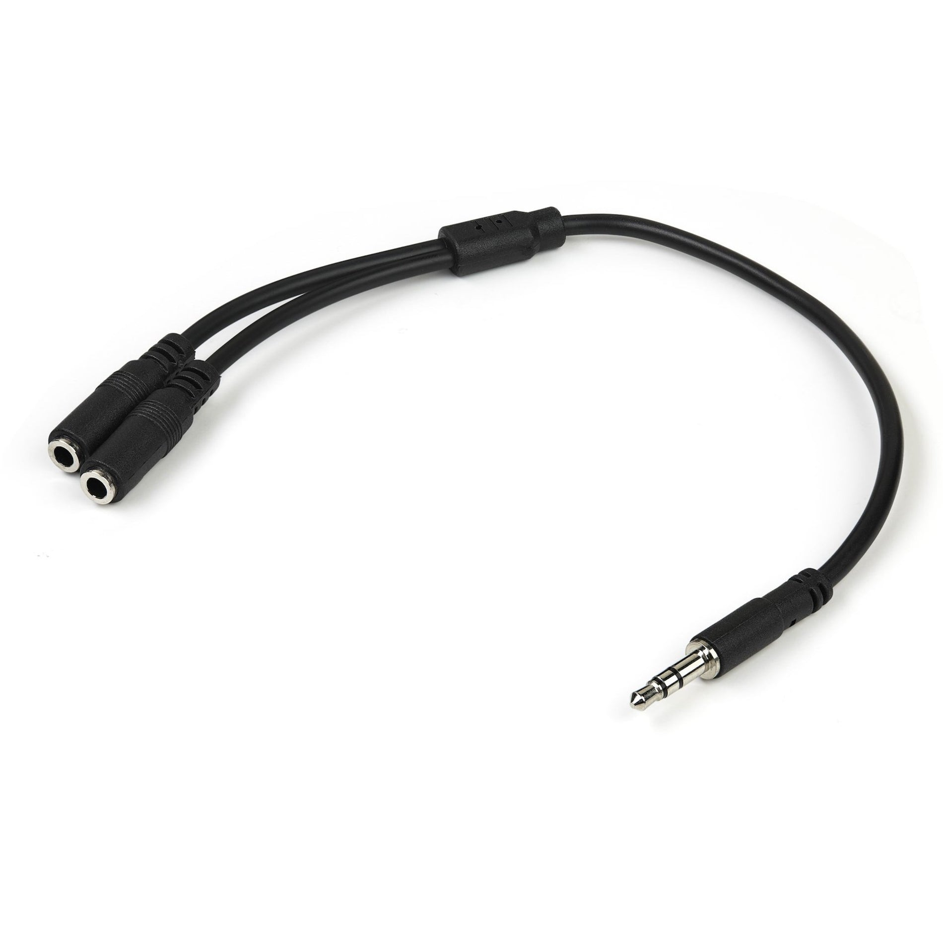 StarTech.com MUY1MFFS Slim Stereo Splitter Cable - Connect Headphones and External Speakers Simultaneously
