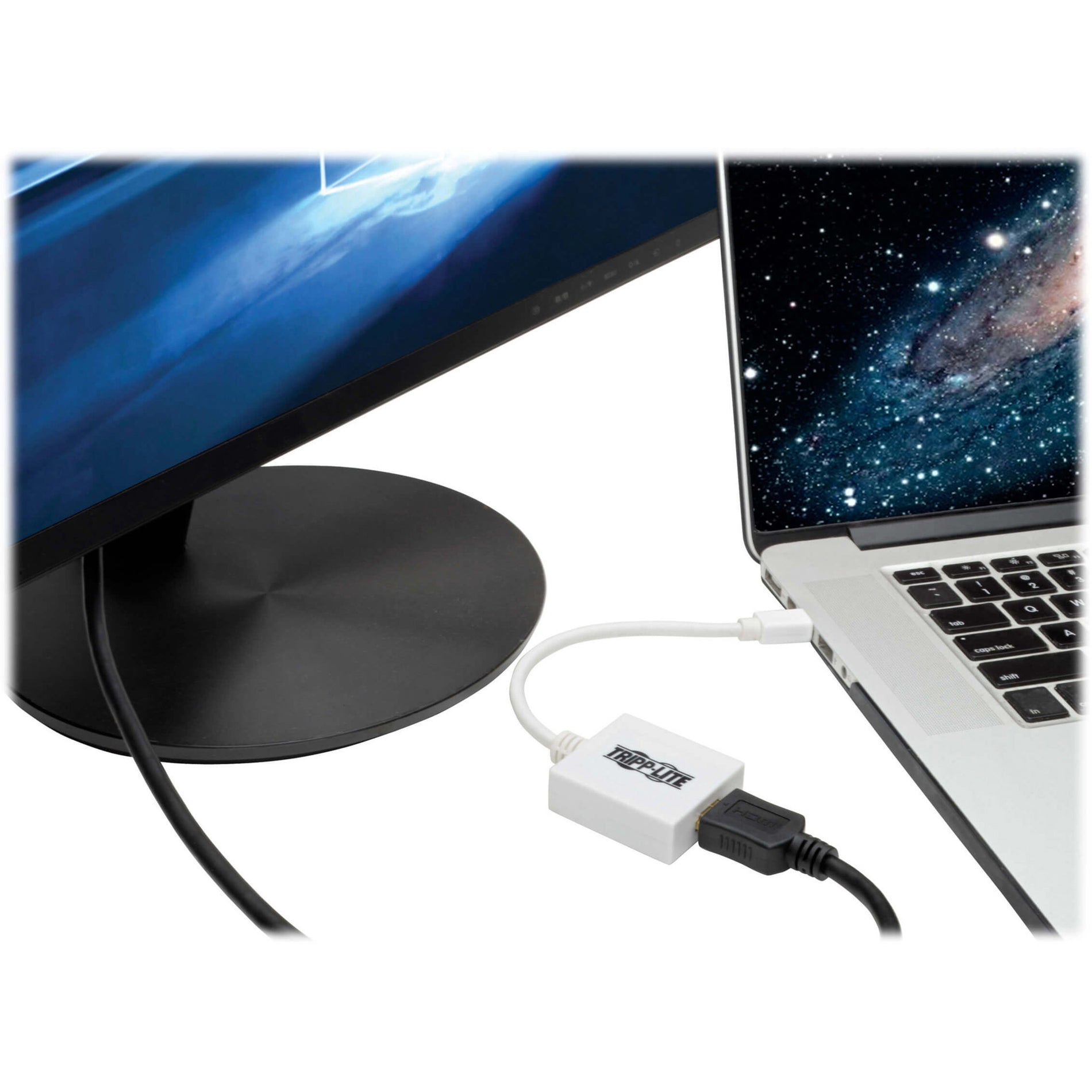 Tripp Lite P137-06N-HDMI Mini DisplayPort to HDMI Adapter, White - Connect Your Mac or PC to a HDMI Monitor