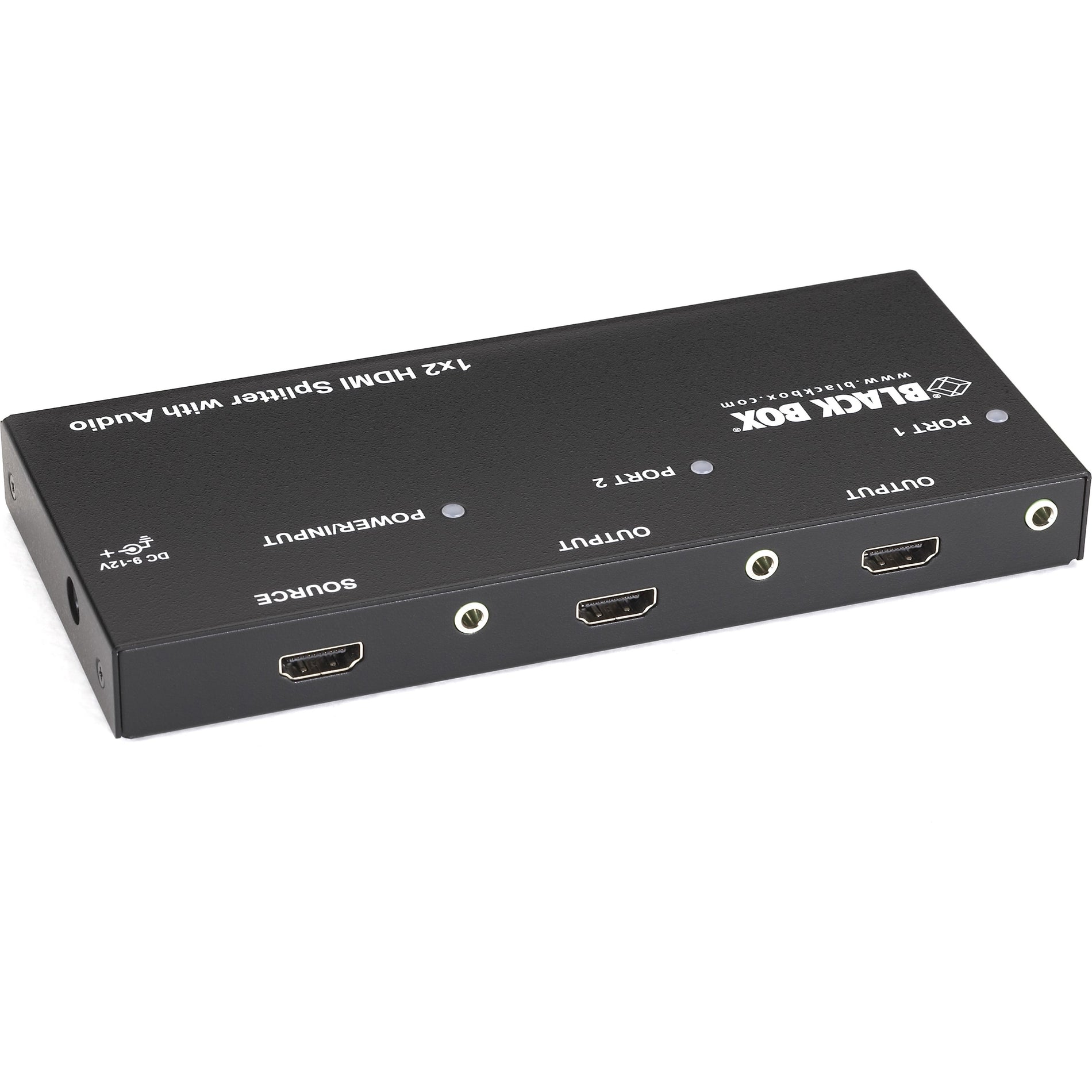 Black Box AVSP-HDMI1X2 1 x 2 HDMI Splitter with Audio, Fully HDCP Compliant, Blu-ray Ready, Simple to Set Up