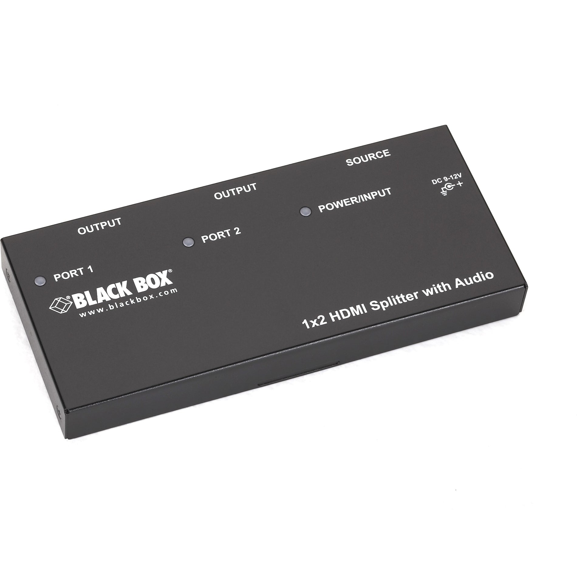 Black Box AVSP-HDMI1X2 1 x 2 HDMI Splitter with Audio, Fully HDCP Compliant, Blu-ray Ready, Simple to Set Up