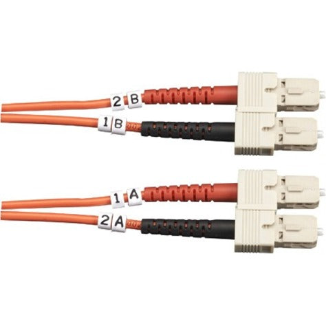 Black Box FO50-002M-SCSC Fiber Optic Duplex Patch Network Cable, 10 Gbit/s, 6.50 ft, Multi-mode