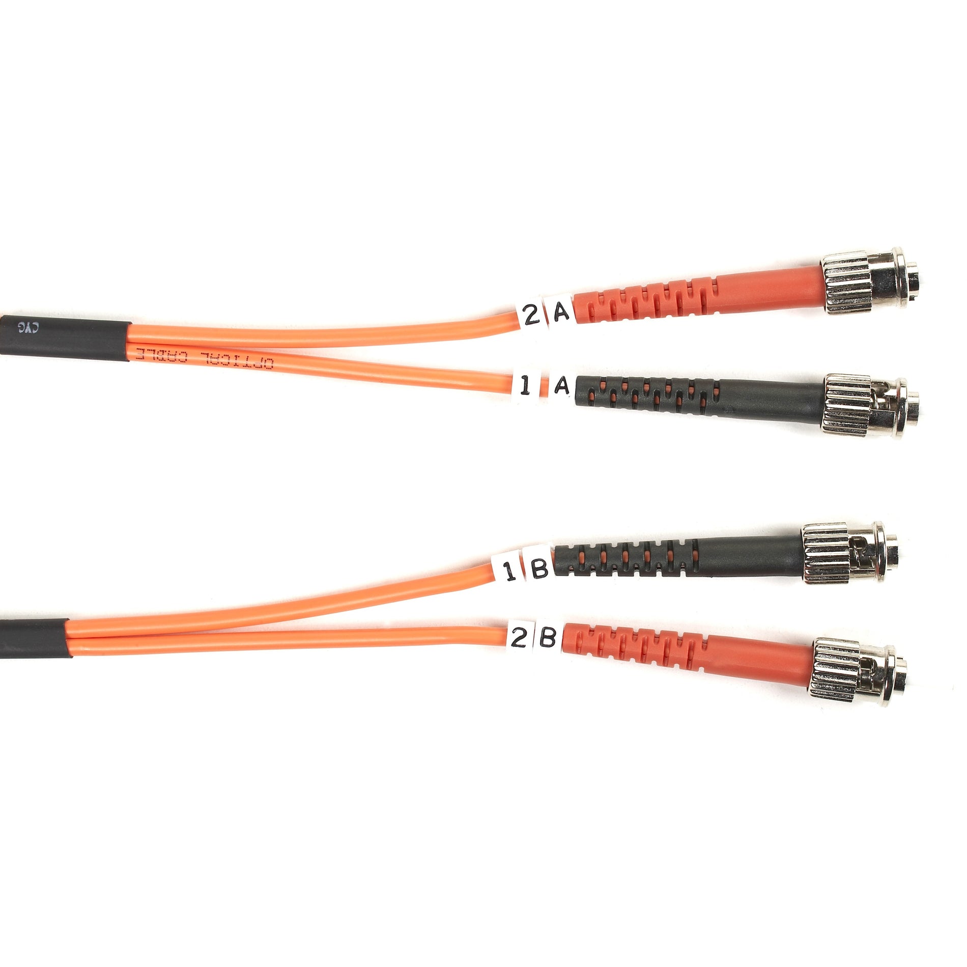 Black Box FO625-001M-STST Fiber Optic Duplex Patch Network Cable, 10 Gbit/s, 3.20 ft, Multi-mode