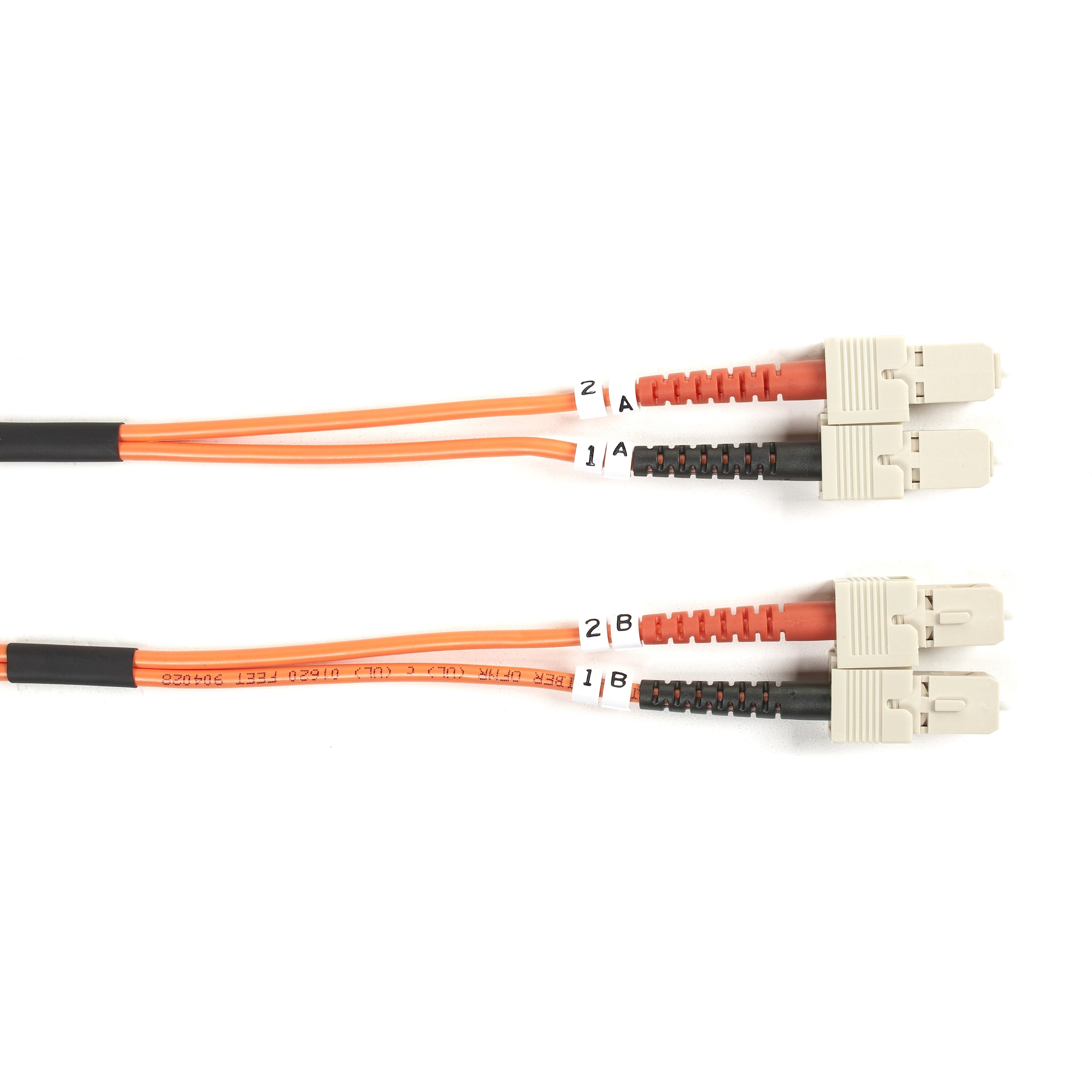 Black Box FO625-002M-SCSC Fiber Optic Duplex Patch Network Cable, 6.50 ft, Multi-mode, 10 Gbit/s