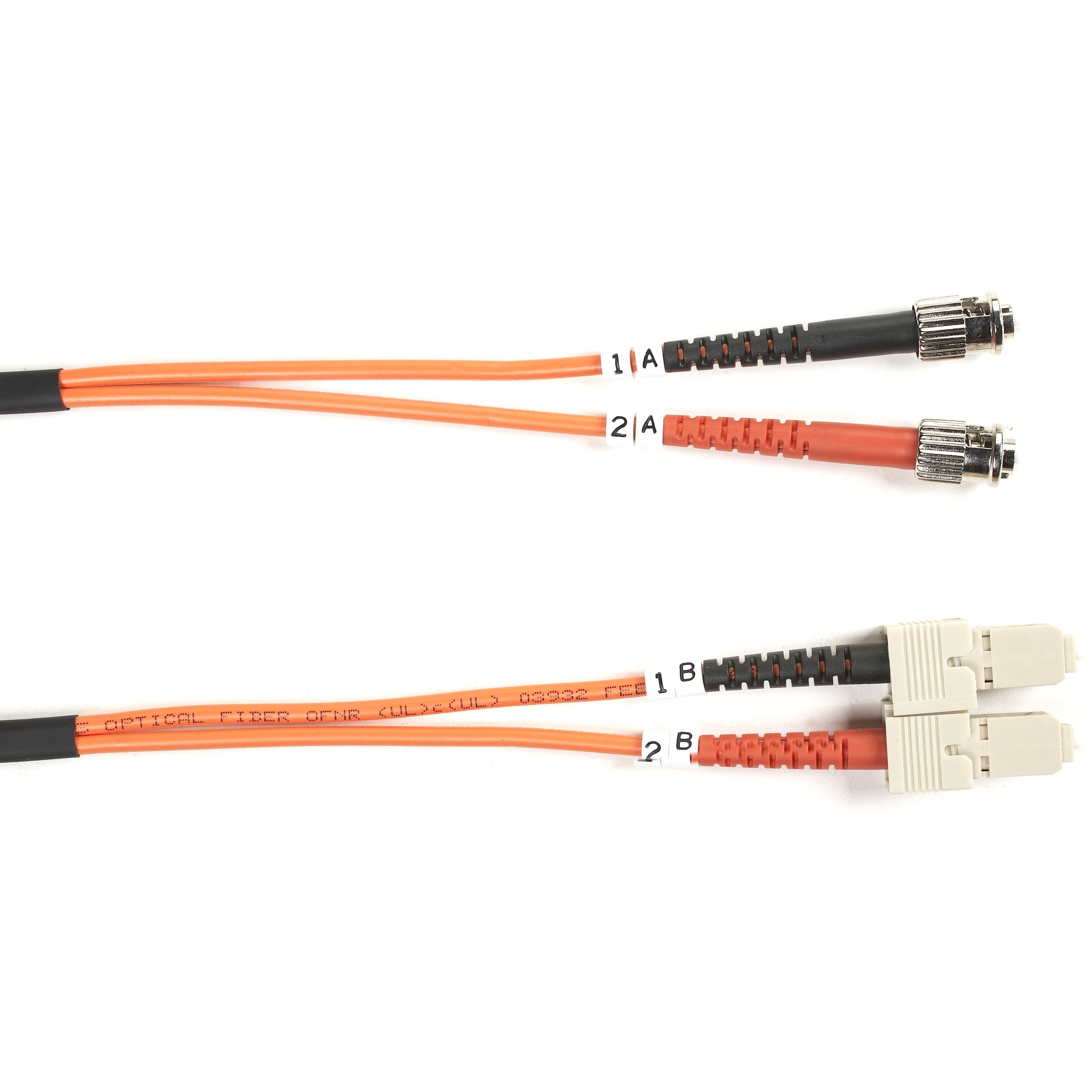 Black Box FO625-003M-STSC Fiber Optic Duplex Patch Network Cable, 10 Gbit/s, 9.80 ft, Multi-mode, Orange
