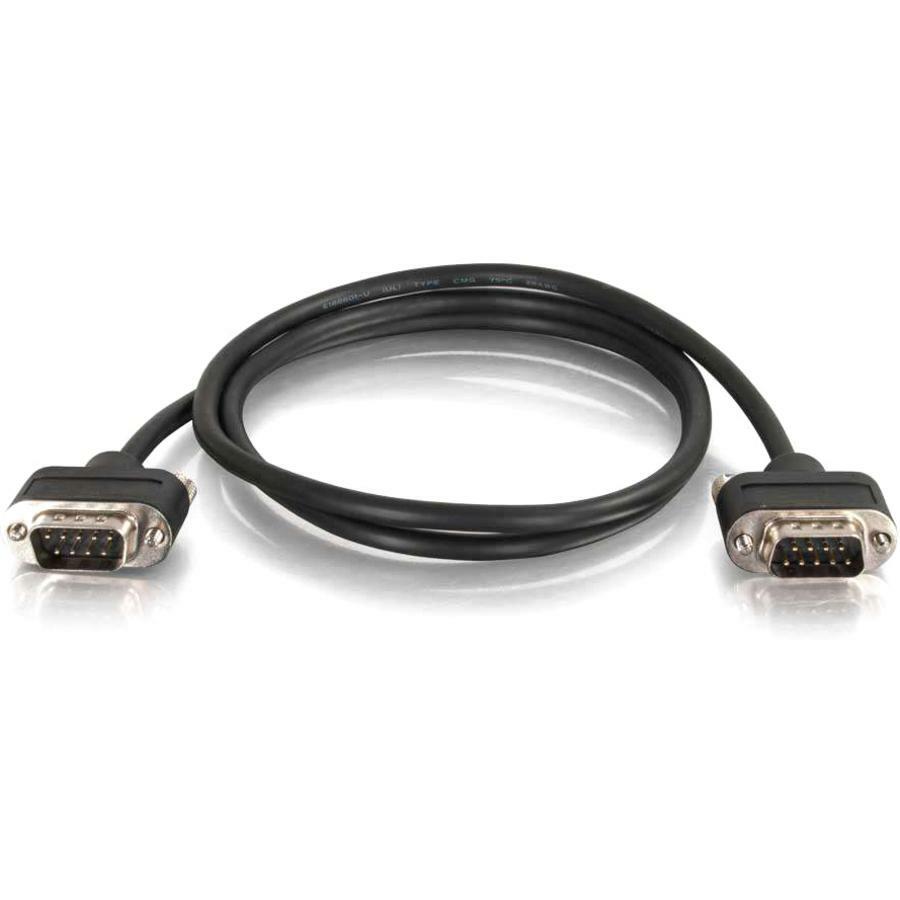 C2G 3ft CMG-Rated DB9 Low Profile Null Modem M-M (52165)