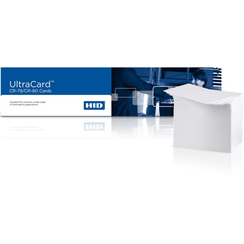 Fargo 081751 UltraCard PVC Card, 3.38" x 2.13" Length, 500 - White, Long Lasting, Flexible, Magnetic Stripe
