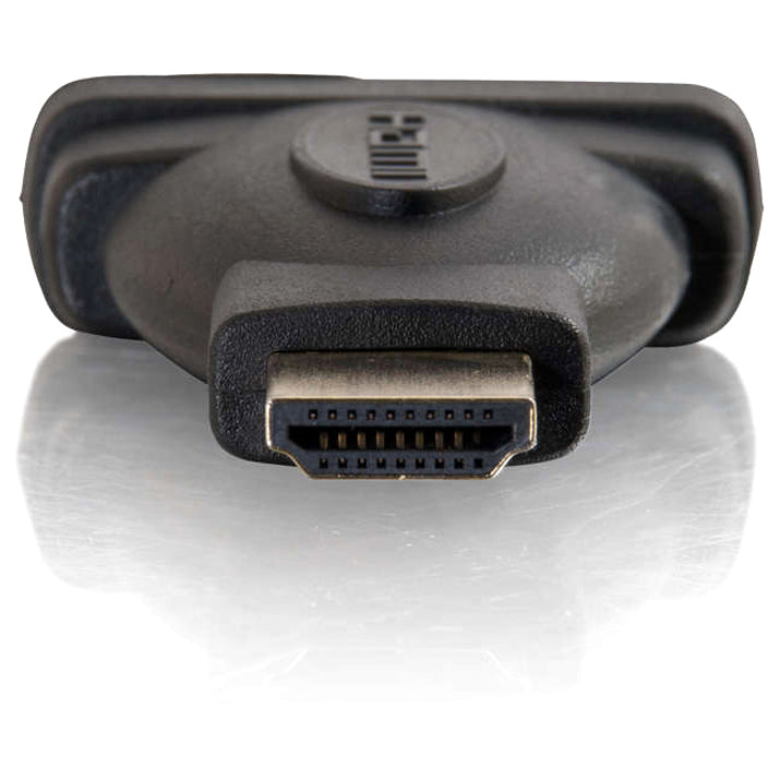 C2G 40745 Velocity DVI-D Female to HDMI Male Inline Adapter, Gold-Plated Connectors, Black
