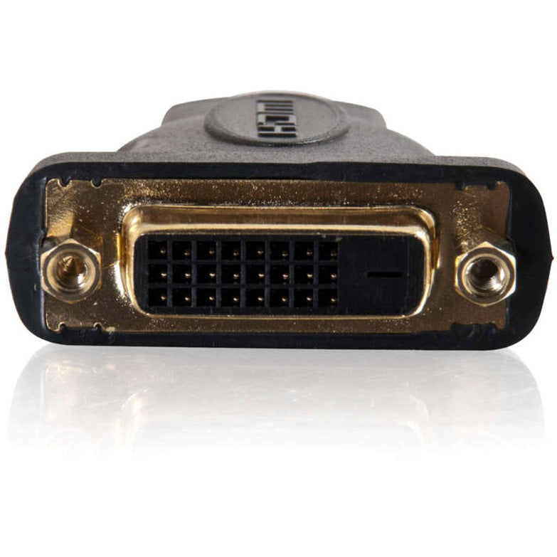 C2G 40745 Velocity DVI-D Female to HDMI Male Inline Adapter, Gold-Plated Connectors, Black