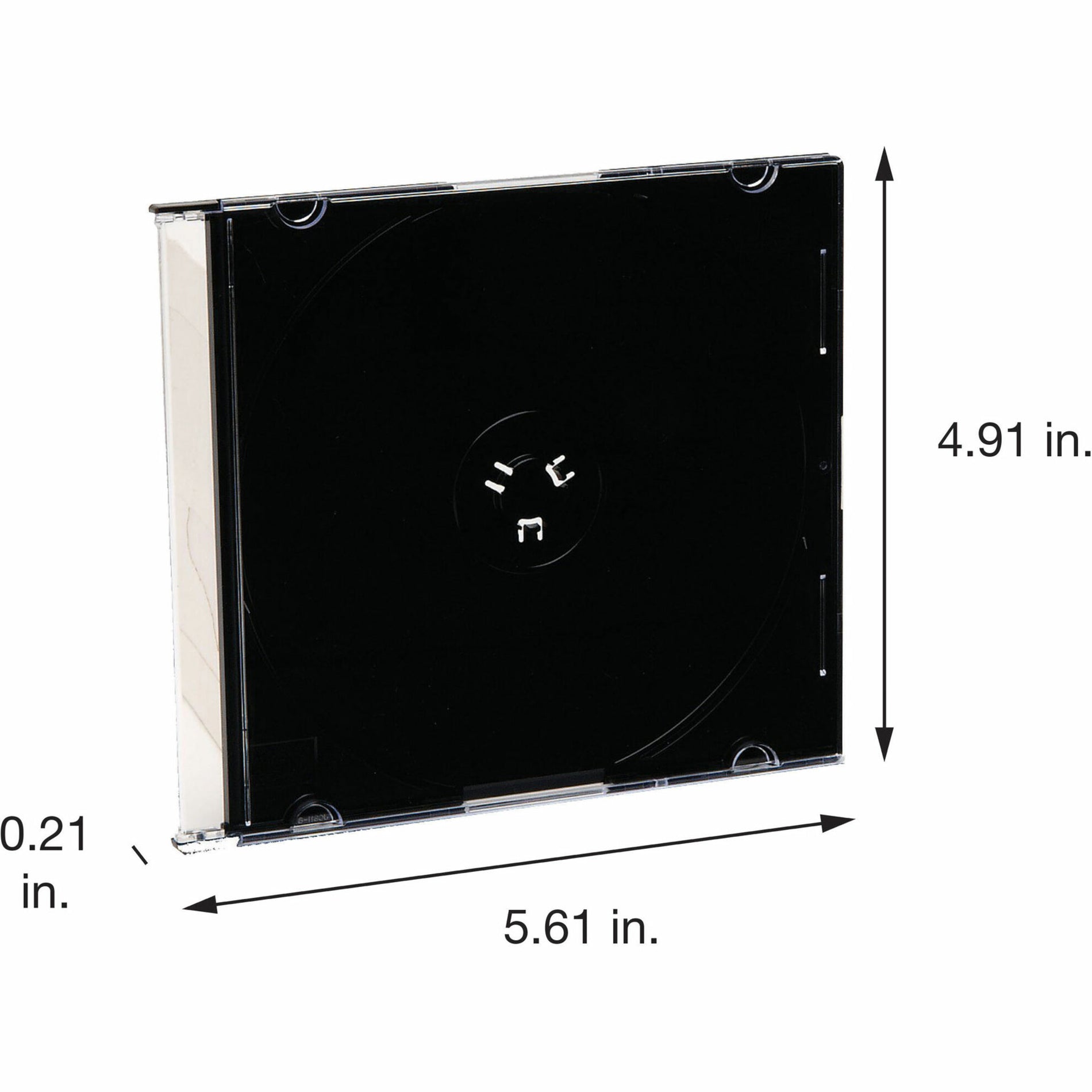 Verbatim 94868 CD/DVD Slim Storage Case, Black, 200pk (bulk)