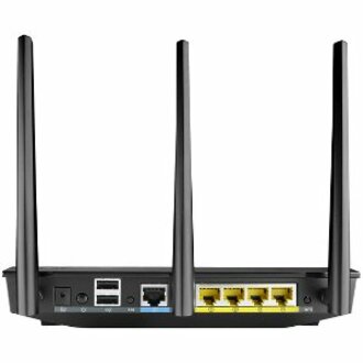 Asus RT-AC66U 802.11ac Dual-Band Wireless-AC1750 Gigabit Router, 4-Port LAN, USB Retail