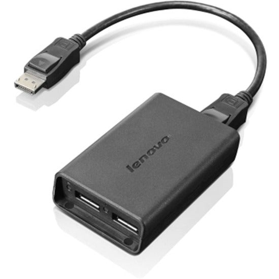 Lenovo 0B47092 DisplayPort to Dual-DisplayPort Adapter, A/V Cable, 2-way, Black
