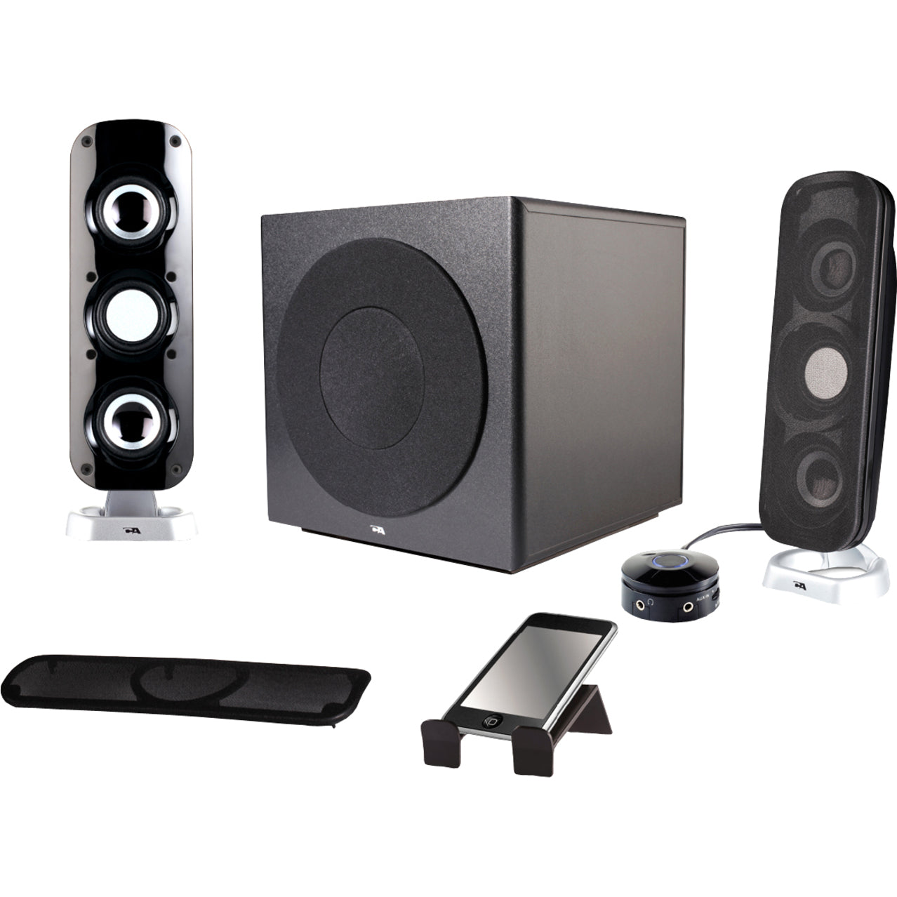 Cyber Acoustics CA-3908 2.1 Speaker System, 46W RMS, iPod Supported