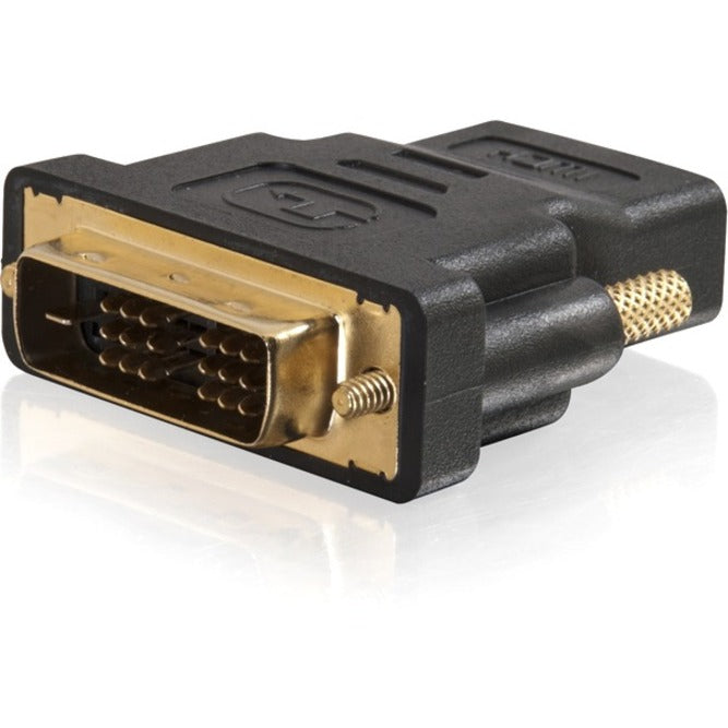 C2G 40746 Velocity DVI-D Male to HDMI Female Inline Adapter, Gold-Plated, Black