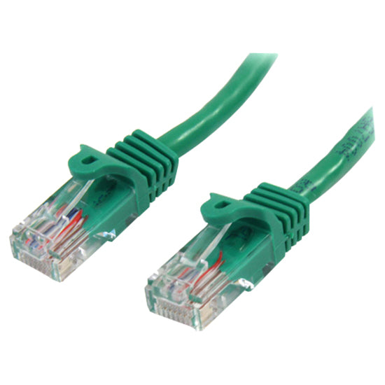 StarTech.com 45PATCH5GN 5 ft Cat5e Green Snagless RJ45 UTP Cat 5e Patch Cable, Molded, Lifetime Warranty, RoHS Certified