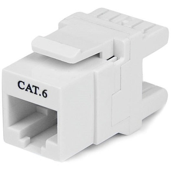 StarTech.com C6KEY110SWH 180° Cat 6 Keystone Jack - RJ45 Ethernet Cat6 Wall Jack White, Network Connector