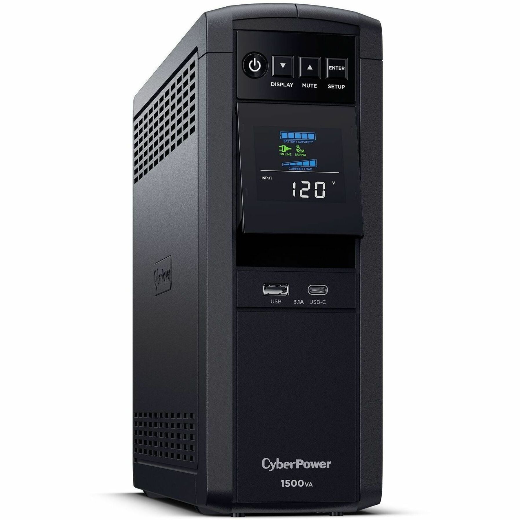 CyberPower CP1500PFCLCDTAA UPS 1500VA 900W PFC Compatible Pure Sine Wave, TAA Compliant