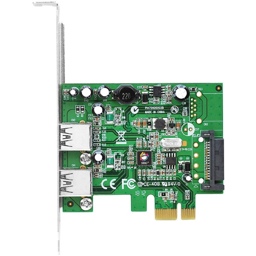 SIIG JU-P20612-S1 DP 2-Port USB 3.0 PCIe, High-Speed Data Transfer and Easy Connectivity