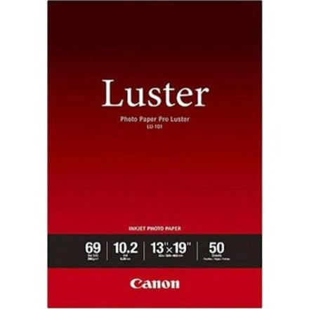 Canon 6211B005 Photo Paper Pro Luster LU-101 13x19 - 50 Sheets, Glare Reduction, Water Resistant, Fingerprint Resistant, Quick Drying