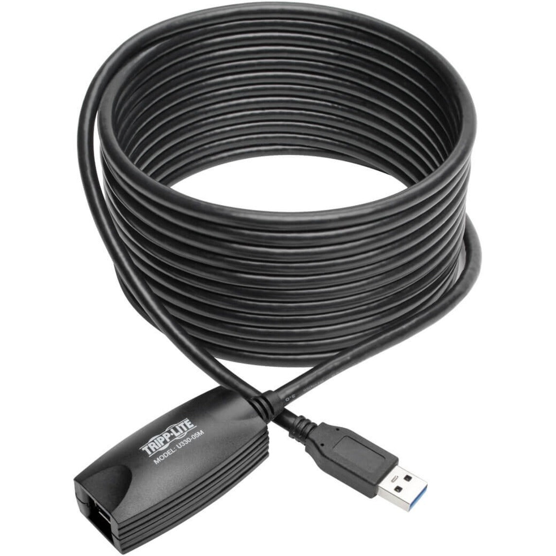 Tripp Lite U330-05M 5 meter USB3.0 Super Speed A/A Active Extension Cable, 16-ft, Gray