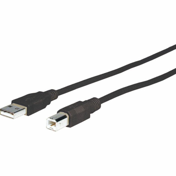 Comprehensive USB2-AA-15ST USB 2.0 A to A Cable 15ft, High-Speed Data Transfer, Strain Relief, Molded, Black