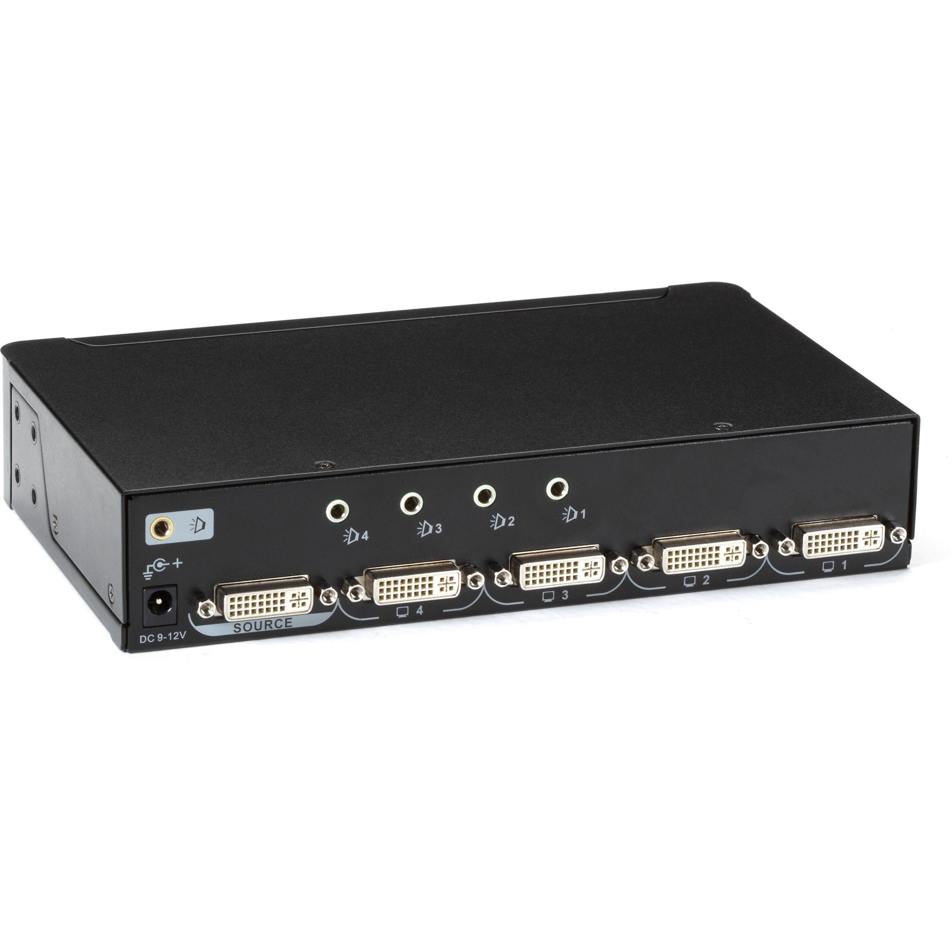 Black Box AVSP-DVI1X4 DVI-D Splitter with Audio and HDCP, 1 x 4, Full-HD 1080p, WUXGA, Cascadable