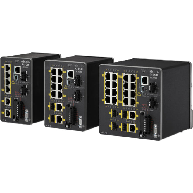 Cisco IE-2000-8TC-L IE-2000 Ethernet Switch, 8 Ports, Gigabit Ethernet, Rail-mountable